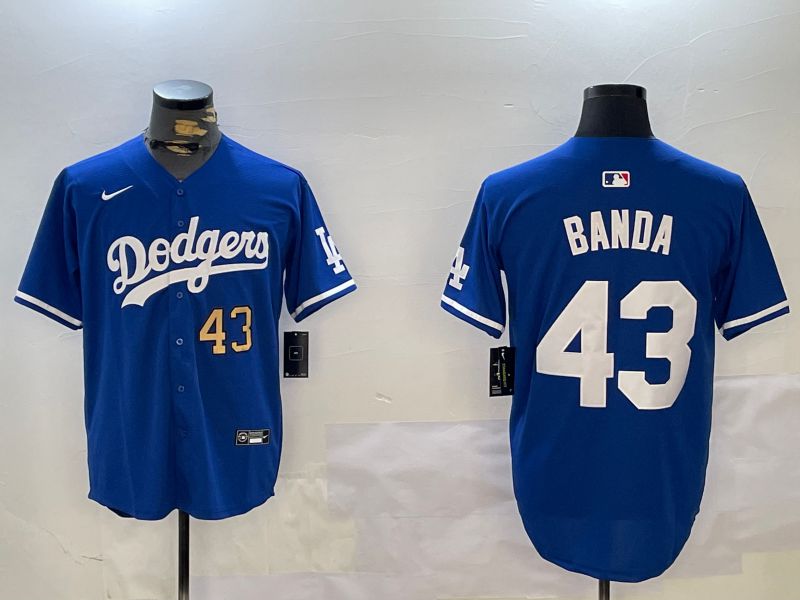 Men Los Angeles Dodgers 43 Banda Blue Game 2024 Nike MLB Jersey style 12112